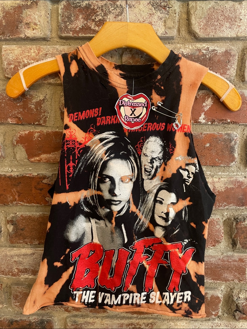 Buffy The Vampire Slayer Distressed Muscle Tee
